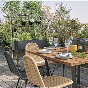 KINNO Cadre d'affichage pour plantes vertes en ferronnerie Balcon extérieur Cloison de sol de jardin Pot de fleurs Étagère pour mobilier d'extérieur - Product Image 5