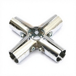 Connecteur métallique HJ-5 pour système de rayonnages tubulaires, ensemble de raccords métalliques à cinq voies pour applications industrielles en Chine - Product Image 1