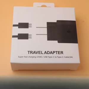 Juego de viaje dos en uno Cargador súper rápido 5A PD25W y cable de datos de 1m Adaptador de fuente de Alimentación de 5V/3A - Product Image 4