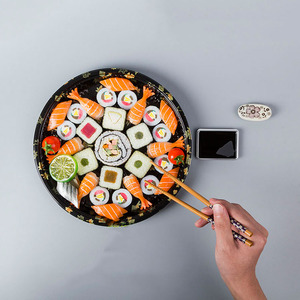 Tùy Chỉnh Vòng Vàng Lá Hộp Với Cao Trong Suốt Chống Sương Mù Nắp Thực Phẩm Cấp Pet Sushi Bao Bì <span class=keywords><strong>Container</strong></span> - Product Image 6