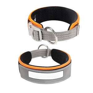 Logo kustom OEM reflektif bernapas Mewah luar ruangan kerah hewan peliharaan mode tahan lama Premium latihan grosir kerah anjing disesuaikan - Product Image 5