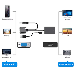 <span class=keywords><strong>Convertidor</strong></span> <span class=keywords><strong>Activo</strong></span> al por Mayor, OEM, ODM, Directo de Fábrica, con Conector de Audio de 3.5mm - Adaptador <span class=keywords><strong>VGA</strong></span> <span class=keywords><strong>a</strong></span> <span class=keywords><strong>HDMI</strong></span> - Product Image 6