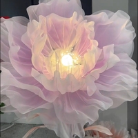 Décoration géante LED en forme de fleur pour l'entrée de mariage, la cabine photo et le jardin féerique