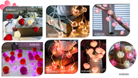 Cœur d'amour en cristal pour mariage, fête, 10 20 40 LED, décoration romantique de la saint-valentin, guirlande lumineuse féerique