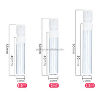 Mini testeur de parfum bouteille en verre 0.5ml 1ml 2ml 3ml échantillon transparent flacons en verre d'huile essentielle