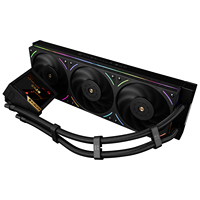 Refroidisseur liquide AIO Mjolnir Vision 360 UB PRO BLACK 360 mm avec écran LCD 3,5 pouces pour affichage en temps réel, compatible Intel LGA 1851 AM5, pour système PC