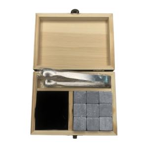 Mixology Whiskey Stones Quà Tặng thiết lập với hộp gỗ, hình khối đá granit lạnh Whiskey đá thiết lập của 9, Whiskey quà tặng cho nam giới - Product Image 2