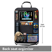 Support de tablette à écran tactile de haute qualité Organisateur de siège arrière de voiture en tissu Oxford avec 9 poches de rangement Rangement de siège arrière