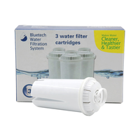 Filtre à eau du robinet F003, lot de 3, garantie 1 an vérifiée, aide à réduire le chlore, les métaux lourds et les odeurs, 160L, certifié ISO, usage domestique