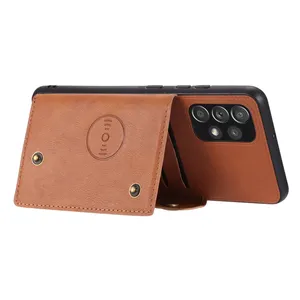 Étui portefeuille en cuir pour Samsung Galaxy A53 5G A13 A23 A73 A12 A22 A32 A52 A72 M31 <span class=keywords><strong>S21</strong></span> <span class=keywords><strong>FE</strong></span> S22 S23 Plus Ultra A04S, avec fente pour cartes - Product Image 3