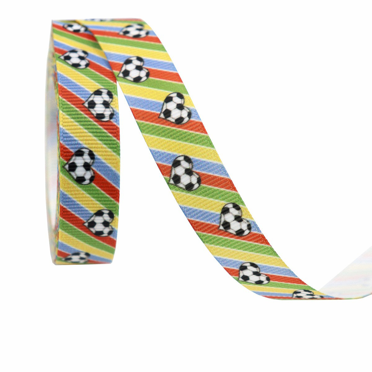 Ballon de football coeur-arc-en-ciel-1,6 cm * 10 m