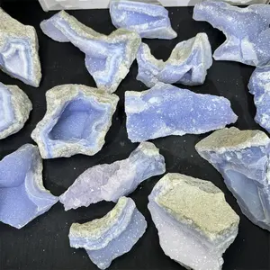 Wholesale Fengshui Natural Crystals Healing Stones Crystal Blue Lace Agate Raw Stone For Souvenir