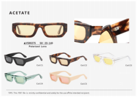 Lunettes de soleil tendance pour hommes, marque de créateur, plusieurs couleurs de verres, protection UV400, monture en acétate premium, logo personnalisé