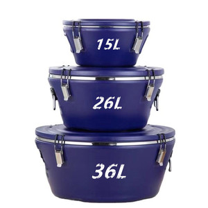 Stainless Steel Insulation Bucket Milk Tea Sugar Stall Double-layer Large Capacity Rice Soup OEM Insulated Food <b>Container</b> - Product Image 1