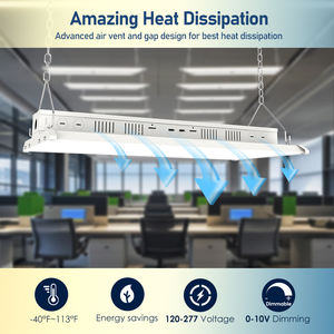 Luces Lineales de Alta Bahía en Existencia en EE. UU., CCT Ajustable, 2 Pies, 3 Pies, 4 Pies, Luz LED Lineal de Alta Bahía con Certificación UL ETL DLC - Product Image 4
