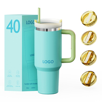 Gobelet isotherme en acier inoxydable à double paroi avec poignée, tasse à sublimation pour boissons chaudes et froides, 30 oz, 40 oz