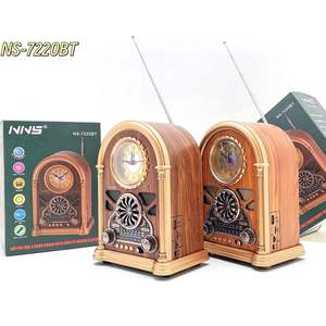 Altavoz Inalámbrico BT de Estilo Vintage con Radio AM/FM/SW y Reloj Digital - Boombox Portátil Recargable, Reproducción USB/TF - Product Image 1