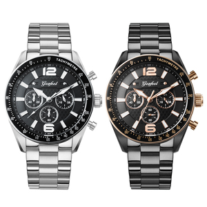 Luxury Fashion GFL-Z1120-2 Deep Press Pattern Functional Dial Custom Own Brand VD54 Quartz <b>Watches</b> Stainless steel <b>case</b> - Product Image 5