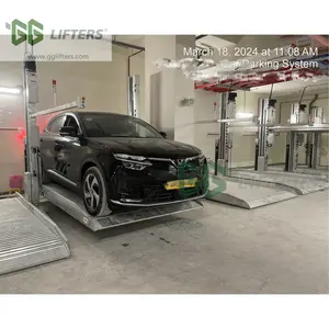 Hydraulische Ce 2 Post Stackers Auto Parking Apparatuur Automatische Parkeerlift Auto Lift Eenvoudige Dubbel Niveau Parkeerlift