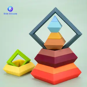 Blocs et jouets de construction en Silicone Offre Spéciale sans BPA, jouet éducatif pour enfants, activité d'apprentissage, jouets en Silicone