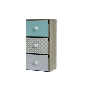 ملون وشعبية كاجا دي Almacenamiento دي ماديرا الزخرفية خزانة صغيرة من الخشب 3 درج خشبي صندوق تخزين - Product Image 4