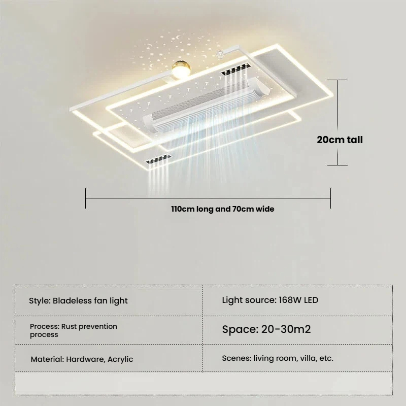 Retro Industrial Ceiling Fan with LED Light AC Motor Silent Operation 6-Speed Remote Control Vintage Metal Finish