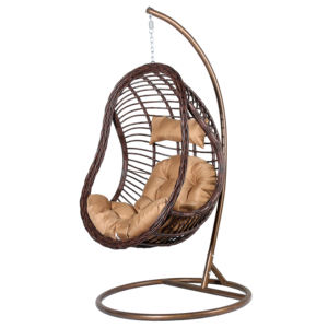 Vendita calda giocattolo sportivo pieghevole in Rattan sedia a dondolo in corda KD cartella Patio uovo amaca sedia in plastica resistente sedia appesa - Product Image 6