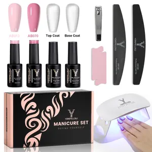 All In One Gel Nail Kit Professional Salon Use High Pigment Nail Gel Set for Wholesale UV Gel Polish