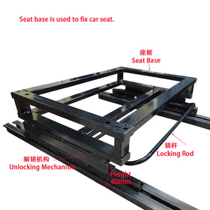 2024 AutoLiuMa ajusteur rails au sol universel réglable siège de voiture curseur longs rails coulissants pour camping-car rv - Product Image 6