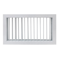Grille de ventilation en alliage d'aluminium à déflexion unique moderne Grille de fenêtre horizontale pour hôtel CVC pour volets simples