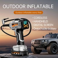 10000mAh Car Air Compressor Portable Tires Inflator 21V Cordless Tire Inflator with Detachable Battery Cordless Car Pump