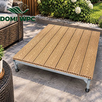Dalles de terrasse en WPC à effet bois, système de revêtement de sol modulaire pour l'extérieur, adapté aux balcons, patios et jardins résidentiels