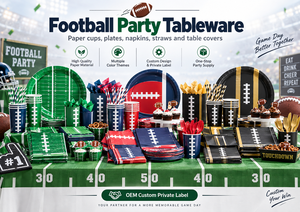 Juego de Vajilla de Papel Personalizado para Fiesta de Fútbol Americano, para el Día del Partido, Fiesta de BBQ, Reunión Familiar, Decoración - Product Image 6