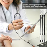 Cordon élastique pour stylo avec anneaux en silicone, attache rétractable pour stylet, sangle pour presse-papiers, support de tablette, laisse anti-perte