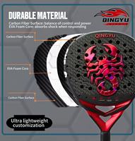 Raquette de Padel en Fibre de Carbone Qingyu Sport : Nouvelle Tendance, Conception Personnalisée, Fabrication sur Mesure pour Sports de Raquette