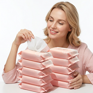 Lingettes féminines exfoliantes naturelles OEM, lingettes intimes douces non irritantes au pH équilibré, lingettes hygiéniques féminines biodégradables non tissées - Product Image 1