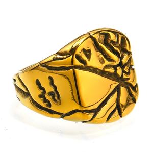 Anillo de Plata Impermeable con Diseño Retro, Personalidad Exagerada, Efecto Agrietado y Engaste Pavé, Joyería de Moda Punk Geométrica - Product Image 5