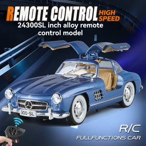 Modellino <span class=keywords><strong>Auto</strong></span> RC JLF 1:24 in Metallo Pressofuso, Replica <span class=keywords><strong>Mercedes</strong></span> 300SL con Suoni e Luci, Ruote Mobili, Giocattolo - Product Image 2