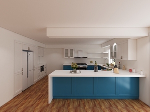 CBMmart Merakit Lemari Dapur Lemari Kayu Solid Lemari Penyimpanan Dapur untuk Proyek Hunian & Komersial - Product Image 5