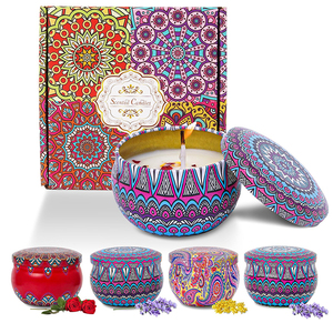 Vente en gros de <span class=keywords><strong>bougies</strong></span> parfumées Velas personnalisées légères pour la décoration de la maison en pot avec couvercle et boîte - Product Image 1