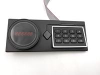 Coffre-fort à code électronique avec clavier numérique, bouton rotatif, affichage LED et clé de secours pour armoire à armes et coffre de dépôt