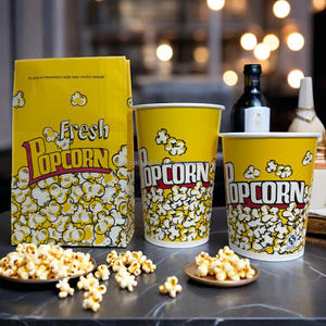 VUÔNG dùng một lần Snack giấy xô cho bỏng ngô màu in ấn với Matt cán kết thúc cho thực phẩm Sử dụng-boxycharm - Product Image 2