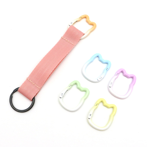 Cartera Flight Jet Tag con forma de gato, cordón tejido grande, correa de muñeca de nailon personalizada, llavero con anillo dividido - Product Image 5
