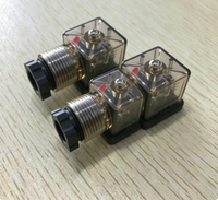 Prise de valve transparente 24V, accessoires de connexion électromagnétique industrielle
