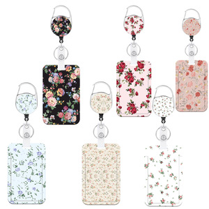 Badges imprimés, rouleaux, porte-clés, badges universitaires, cadeaux, boucles à dégagement rapide de la série Fleurs de printemps en gros - En stock - Product Image 1