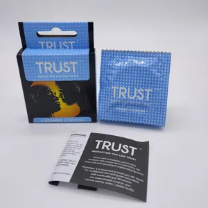Vendita all'ingrosso uomini preservativo 3 box-Instock lattice di gomma naturale acquista scatola da 3 confezioni con marchio preservativi maschili da uomo
