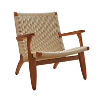Fauteuil de loisirs nordique en bois massif, style Wabi-sabi, pour salon, chambre et appartement