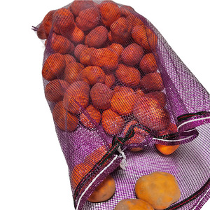 Sac en maille PP tricoté circulaire pour l'emballage des oignons rouges, 60 x 90 cm, sac en maille pour fruits et légumes - Product Image 6