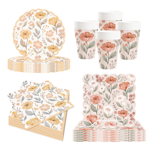 Platos de Papel Florales DAMAI, Platos Desechables con Diseño de Margaritas para Fiestas, Bodas, Despedidas de Soltera, Cumpleaños - Product Image 2