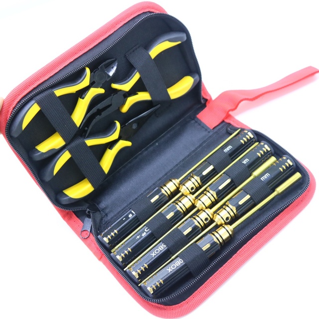 Ball Link 10 in 1 RC Helicopter Screwdriver Pliers Hex Hand Repair Tools Kits(1set) Rc Tools Set
